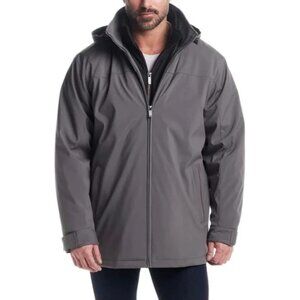 Weatherproof Men's M Hooded Tech Jacket Gray  Insulated Winter Coat JCK170